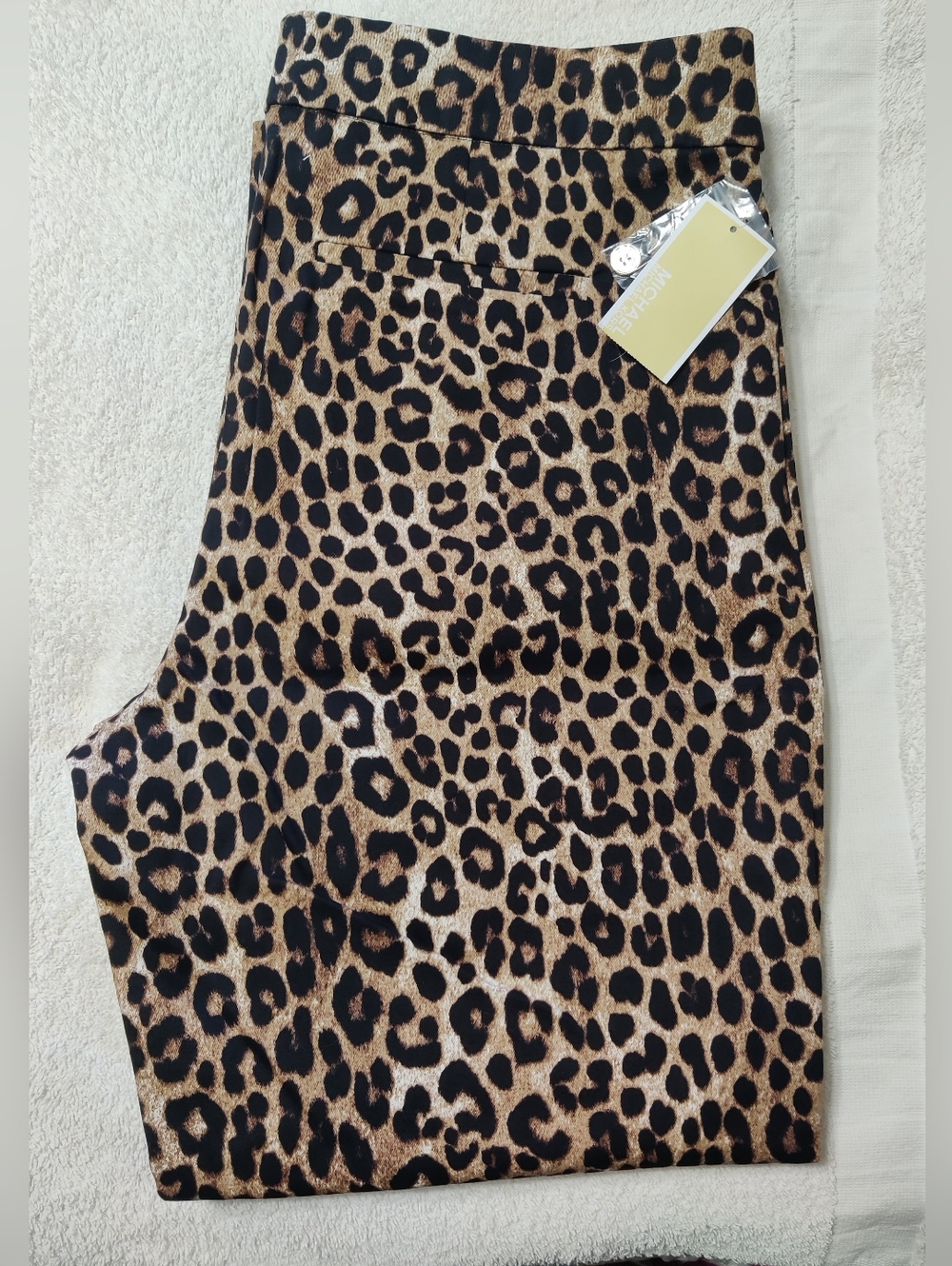 Michael Kors Leopard Print Straight-Leg Pants - Picture 3 of 5